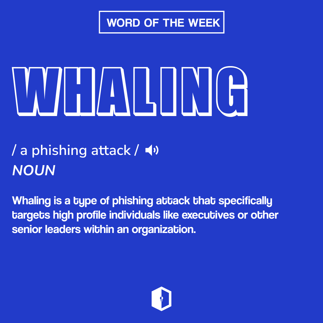 Cyber Security Word of the Week: Whaling! 🐳